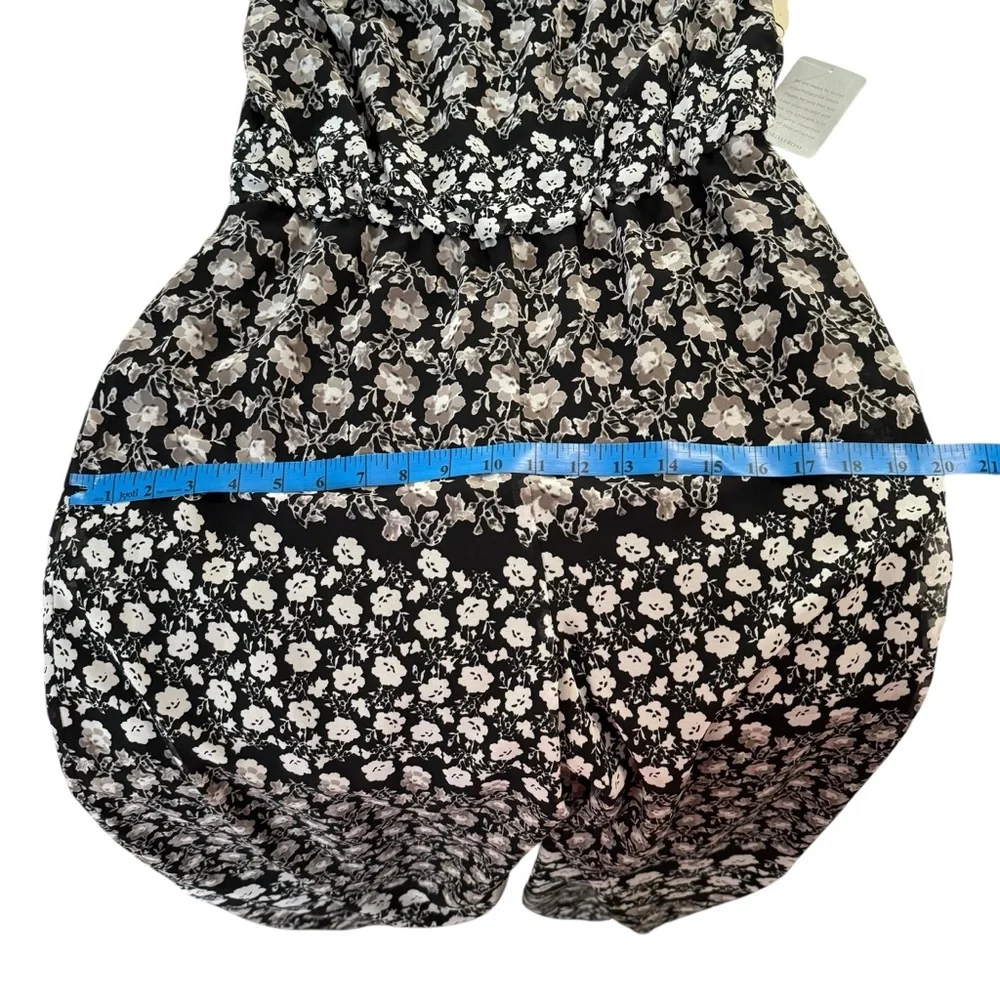NWT ELIZA J Off Shoulder Floral Jumpsuit Romper Black Flowy Ruffle New Size 10 - Picture 14 of 15